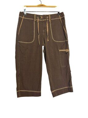 Eddie Bauer Cargo Capris Cotton Blend Utility Pants Size 6 Petite
